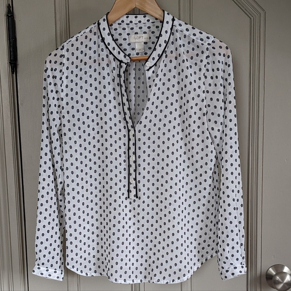 LOFT Tops - Black & White Blouse